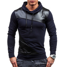 2021 Oversized New And Men's Hat Stitching Leather Long Coat Wholesale Plus-Size Hoodies